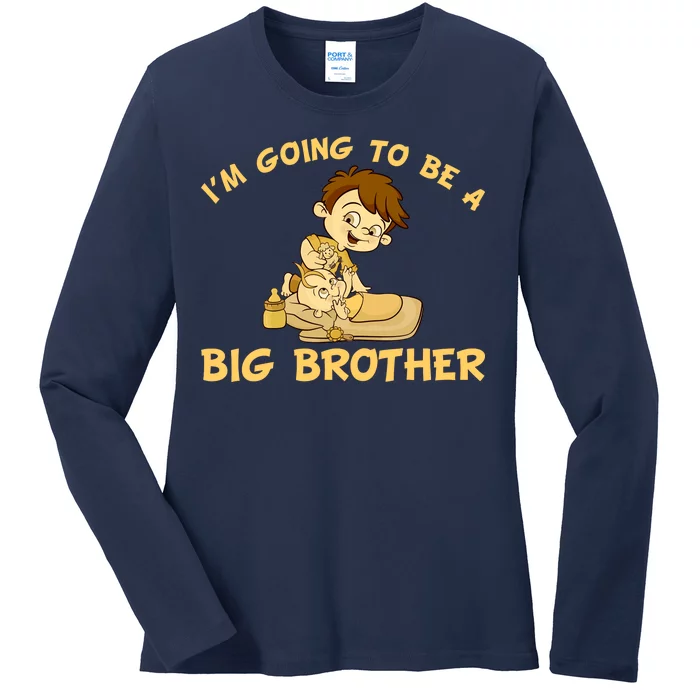 I'm Going to be a Big Brother Baby Bro Ladies Long Sleeve Shirt