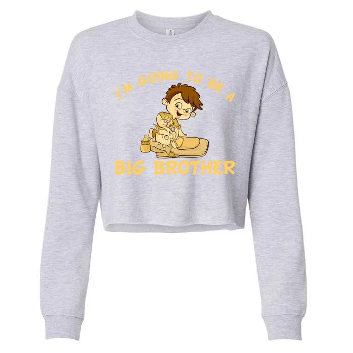 I'm Going to be a Big Brother Baby Bro Cropped Pullover Crew