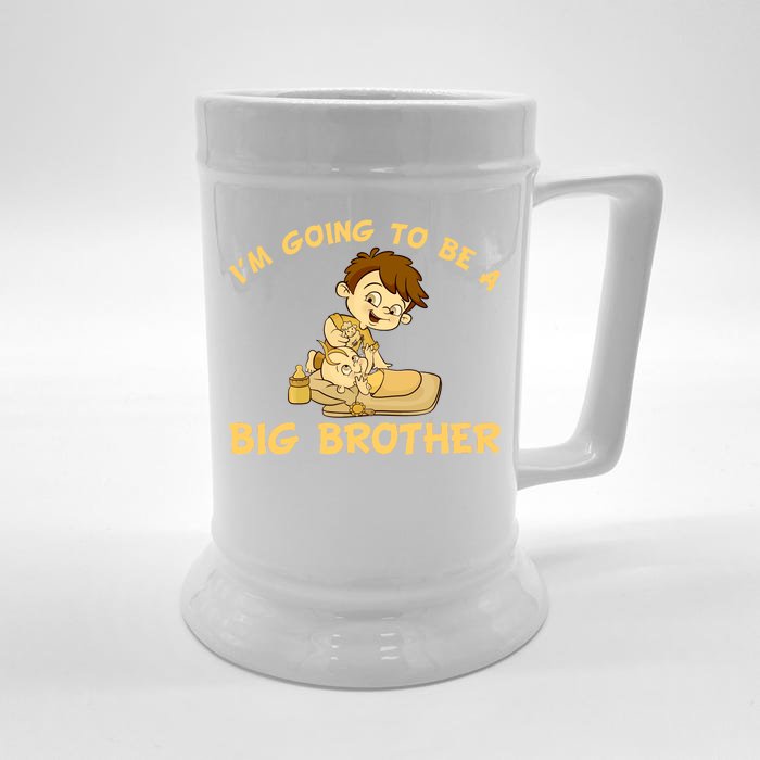 I'm Going to be a Big Brother Baby Bro Front & Back Beer Stein