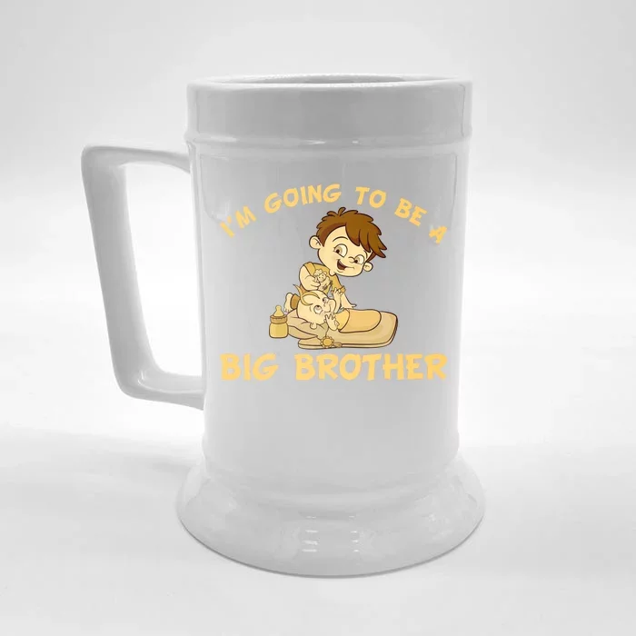 I'm Going to be a Big Brother Baby Bro Front & Back Beer Stein