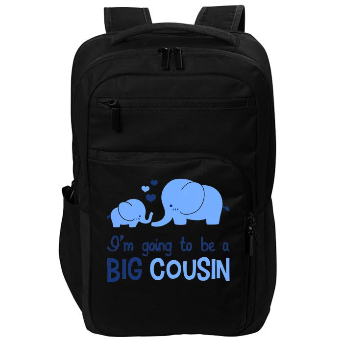 I'm Going To Be A Big Cousin Boy Elephant Impact Tech Backpack