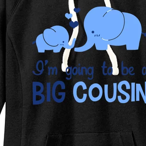 I'm Going To Be A Big Cousin Boy Elephant Women's Fleece Hoodie