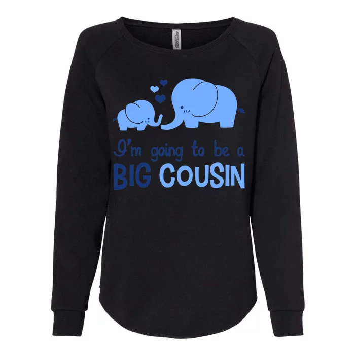 I'm Going To Be A Big Cousin Boy Elephant Womens California Wash Sweatshirt