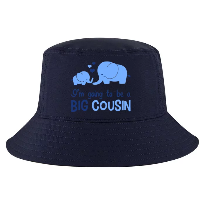 I'm Going To Be A Big Cousin Boy Elephant Cool Comfort Performance Bucket Hat