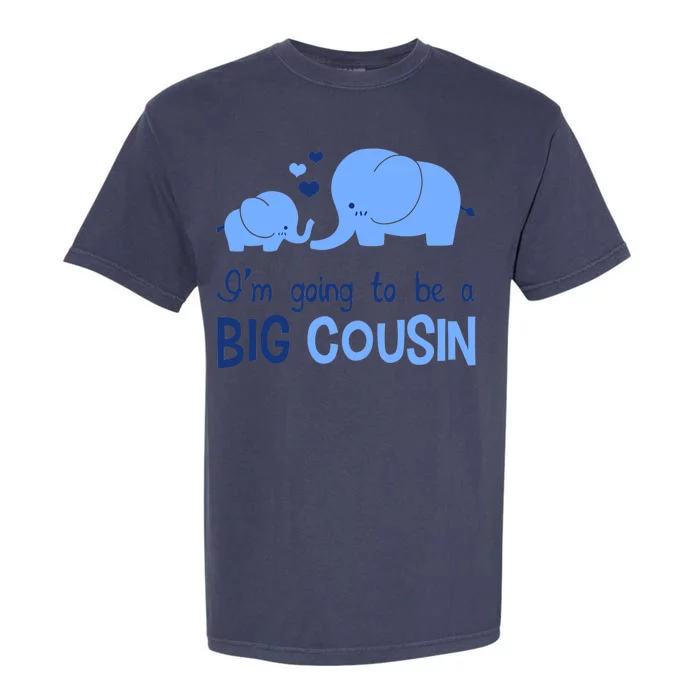 I'm Going To Be A Big Cousin Boy Elephant Garment-Dyed Heavyweight T-Shirt