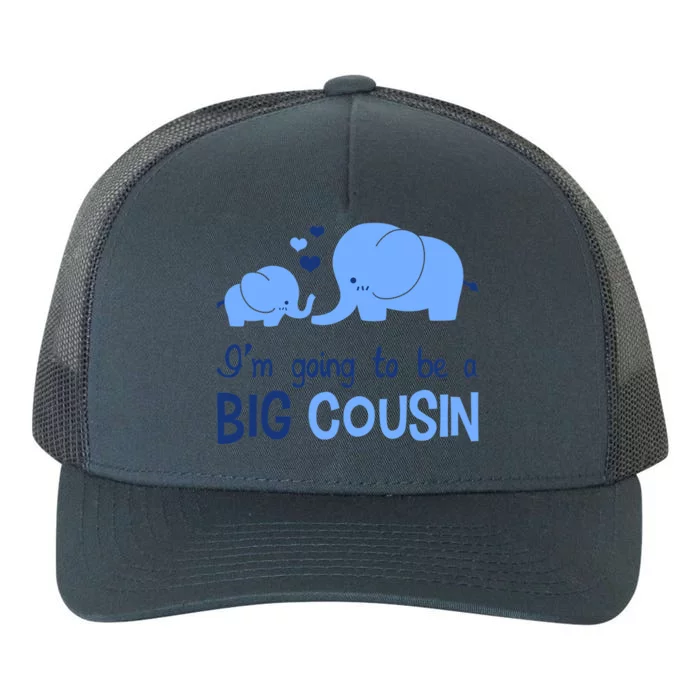 I'm Going To Be A Big Cousin Boy Elephant Yupoong Adult 5-Panel Trucker Hat