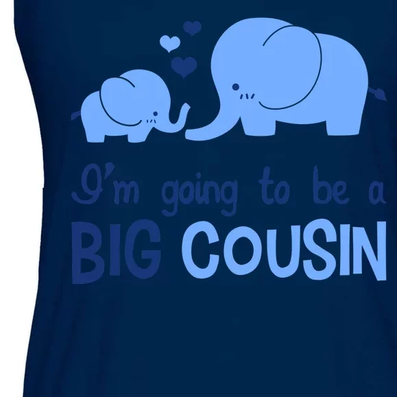 I'm Going To Be A Big Cousin Boy Elephant Ladies Essential Flowy Tank