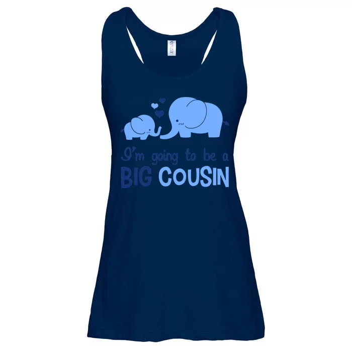 I'm Going To Be A Big Cousin Boy Elephant Ladies Essential Flowy Tank