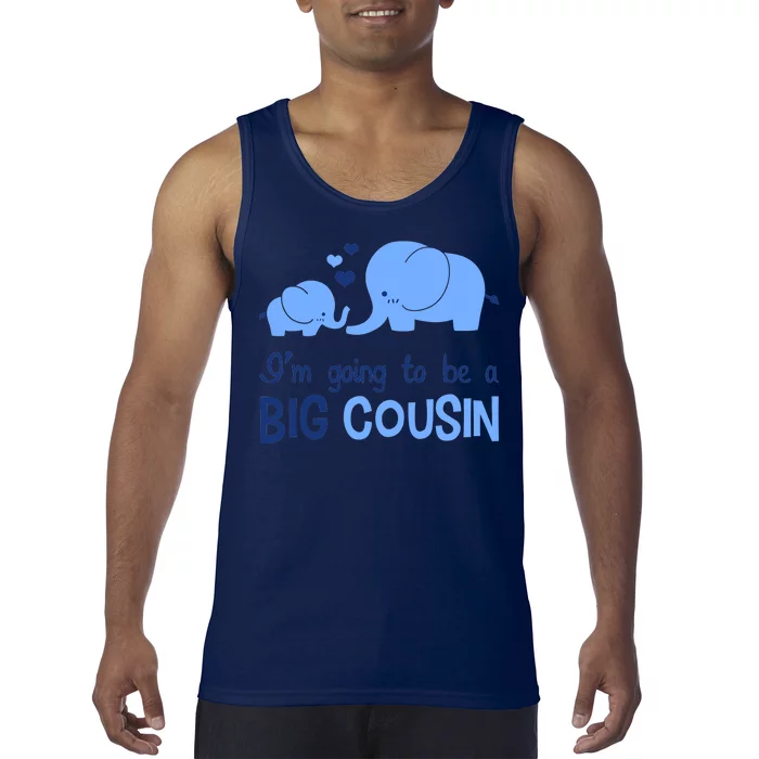 I'm Going To Be A Big Cousin Boy Elephant Tank Top