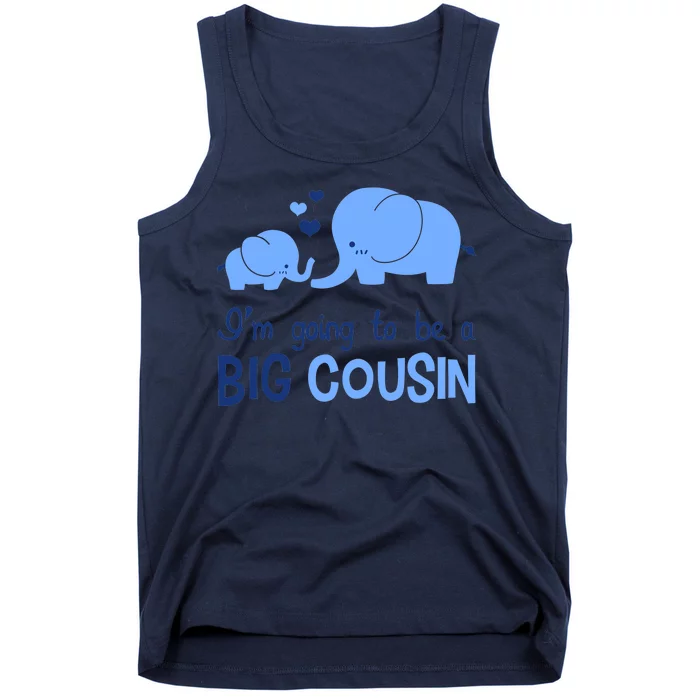 I'm Going To Be A Big Cousin Boy Elephant Tank Top