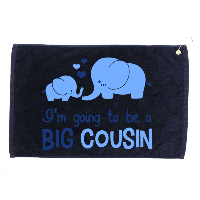 I'm Going To Be A Big Cousin Boy Elephant Grommeted Golf Towel