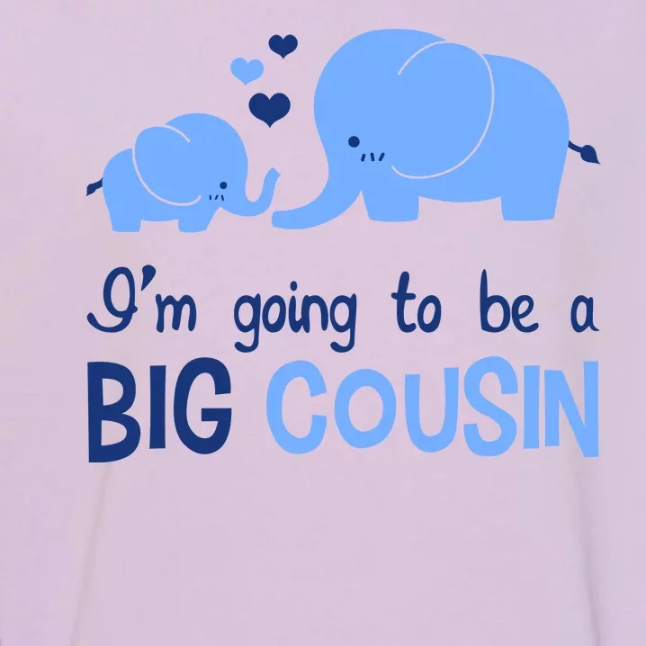 I'm Going To Be A Big Cousin Boy Elephant Garment-Dyed Sweatshirt