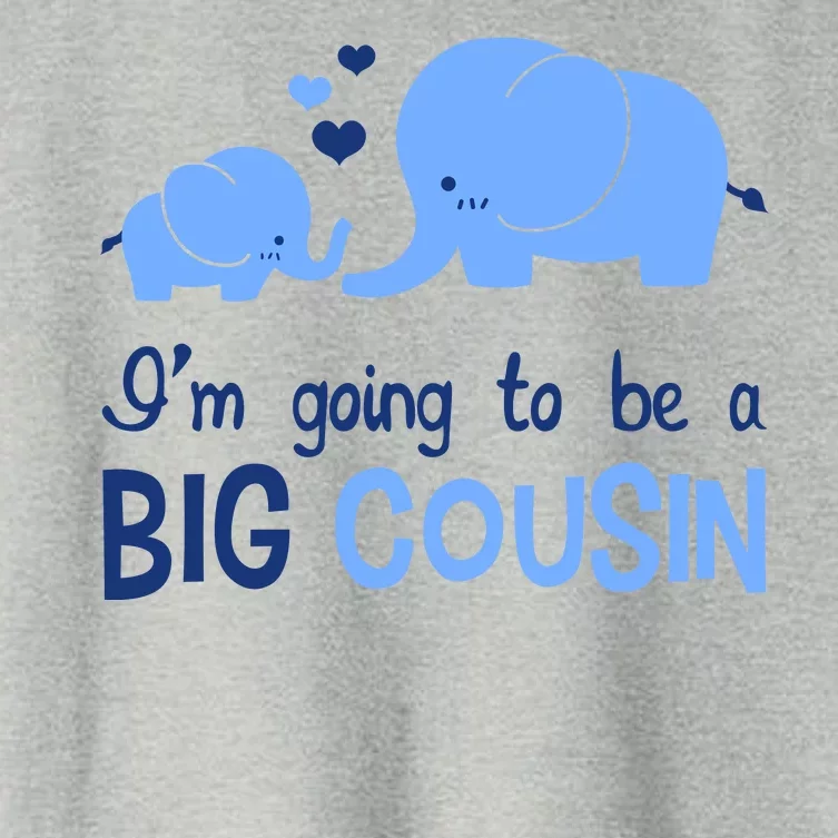 I'm Going To Be A Big Cousin Boy Elephant Women's Crop Top Tee