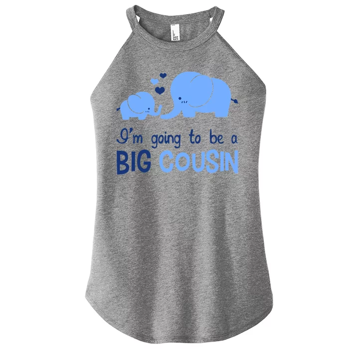 I'm Going To Be A Big Cousin Boy Elephant Women’s Perfect Tri Rocker Tank