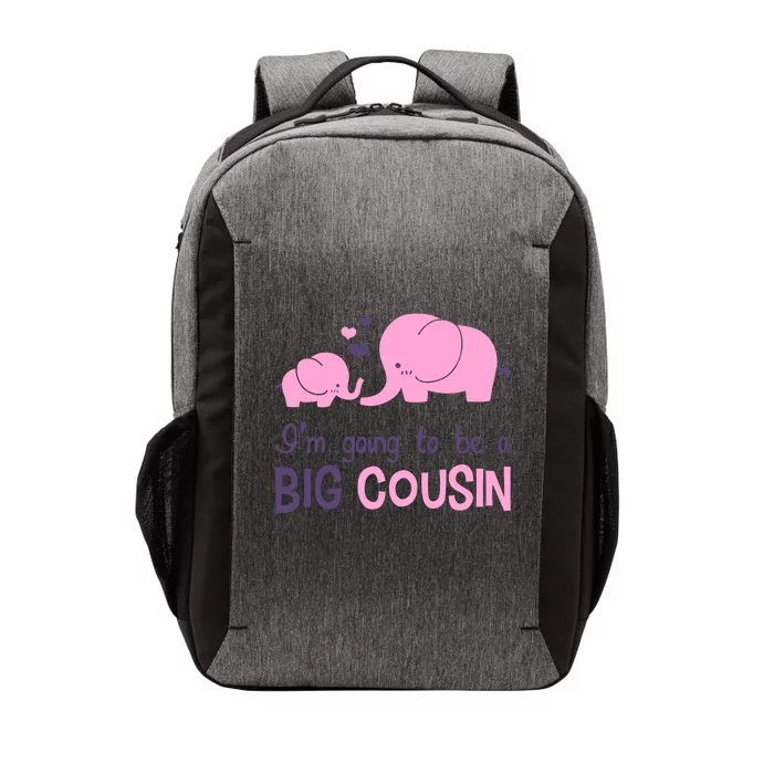 I'm Going To Be A Big Cousin Girl Elephant Vector Backpack