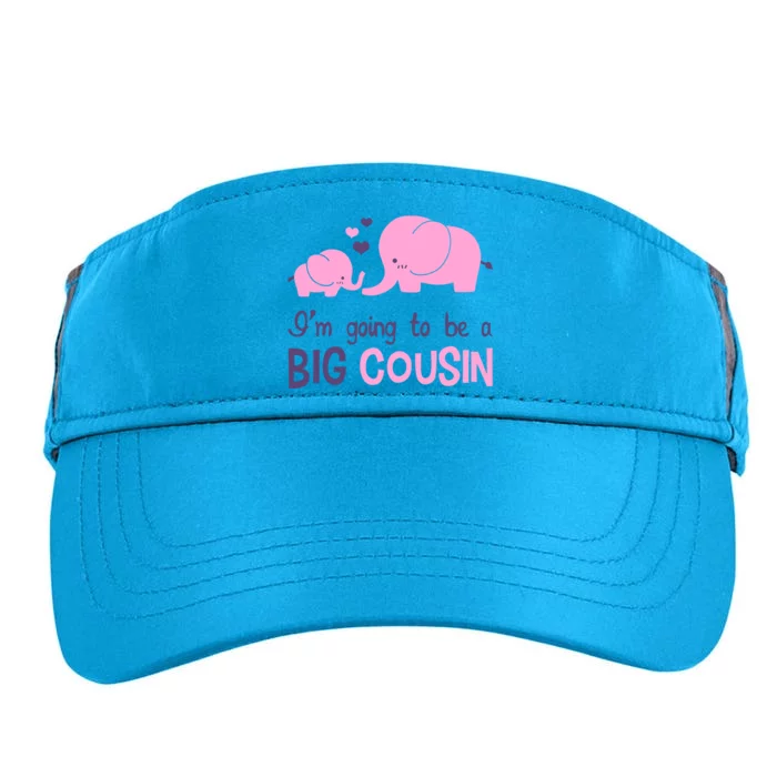 I'm Going To Be A Big Cousin Girl Elephant Adult Drive Performance Visor