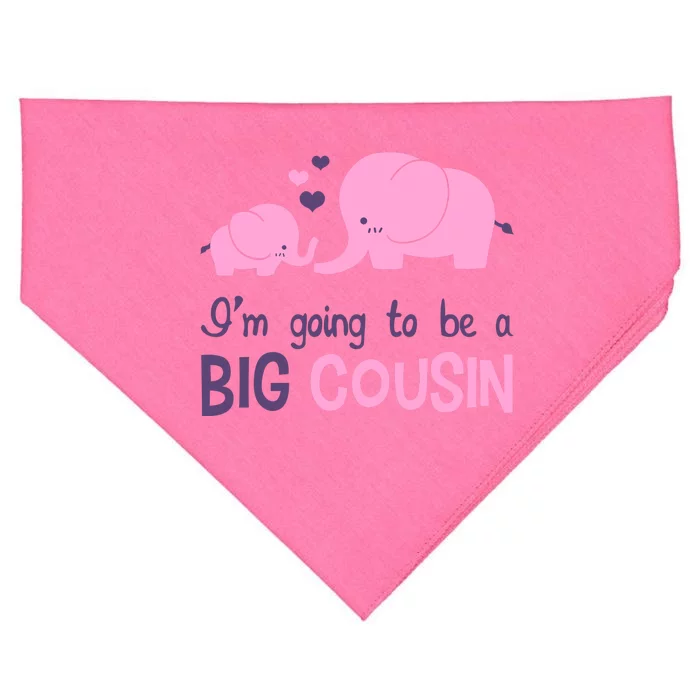 I'm Going To Be A Big Cousin Girl Elephant USA-Made Doggie Bandana