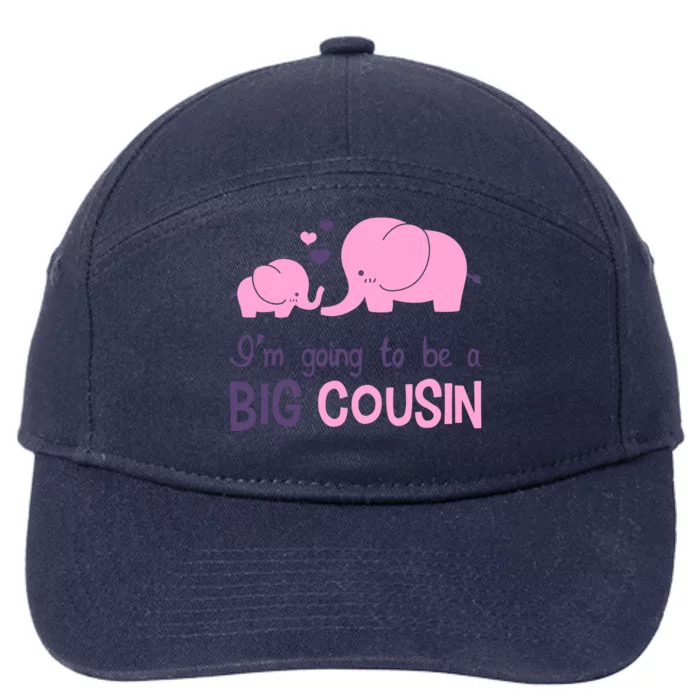 I'm Going To Be A Big Cousin Girl Elephant 7-Panel Snapback Hat