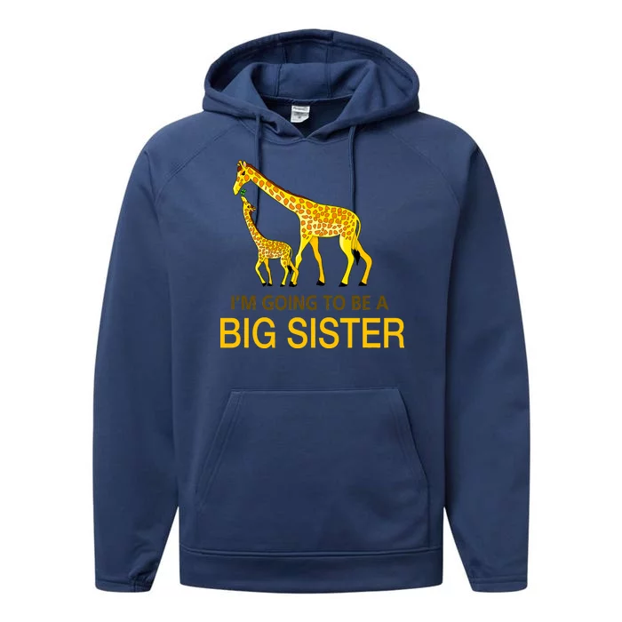 I'm Going To Be A Big Sister Performance Fleece Hoodie