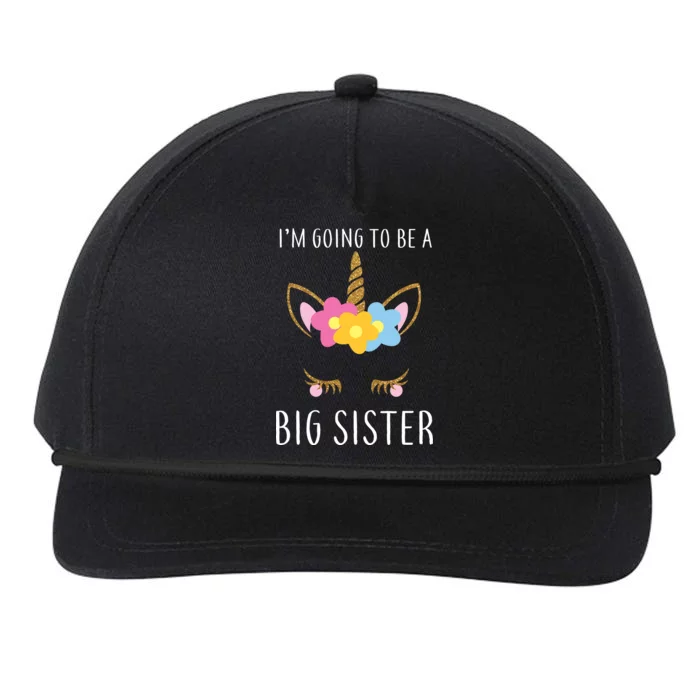 I'm Going To Be A Big Sister Cute Unicorn Snapback Five-Panel Rope Hat