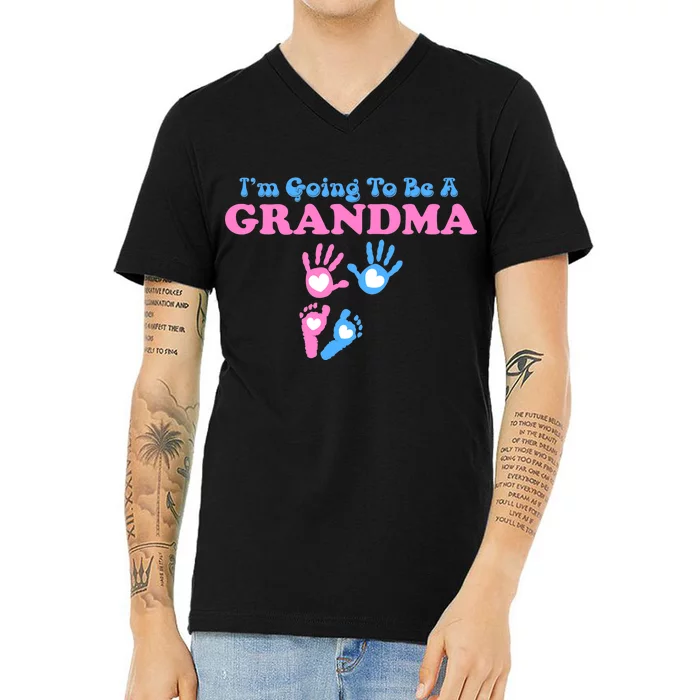 I'm Going To Be A Grandma Grandchild Baby V-Neck T-Shirt