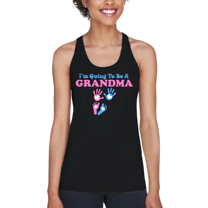 I'm Going To Be A Grandma Grandchild Baby Women's Racerback Tank