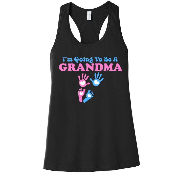 I'm Going To Be A Grandma Grandchild Baby Women's Racerback Tank