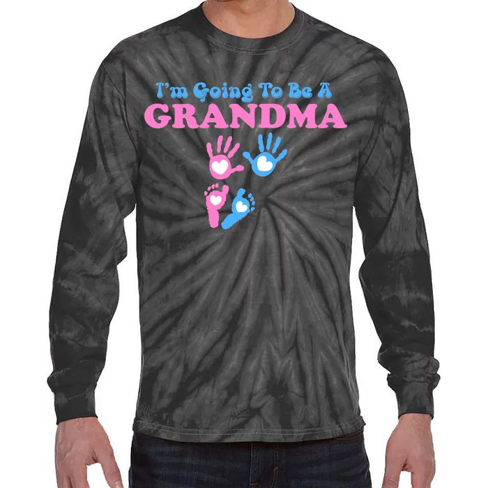 I'm Going To Be A Grandma Grandchild Baby Tie-Dye Long Sleeve Shirt