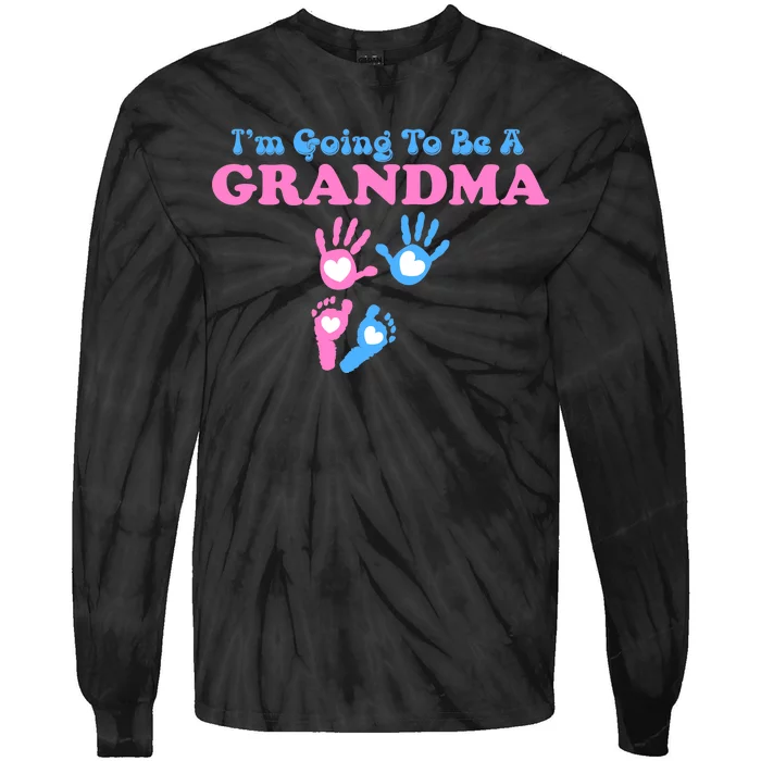 I'm Going To Be A Grandma Grandchild Baby Tie-Dye Long Sleeve Shirt