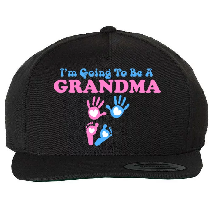 I'm Going To Be A Grandma Grandchild Baby Wool Snapback Cap