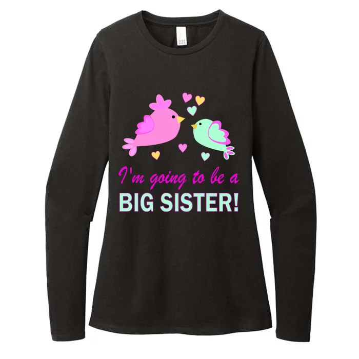 I'm Going to Be Big Sister Bird Womens CVC Long Sleeve Shirt