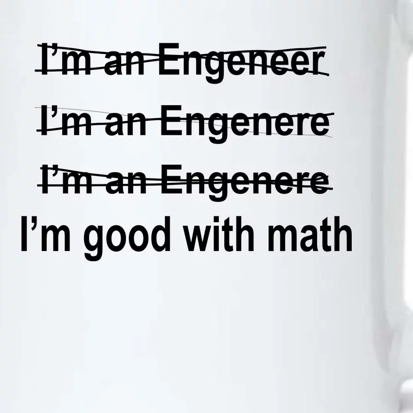 I'm Good With Math Engineer Black Color Changing Mug