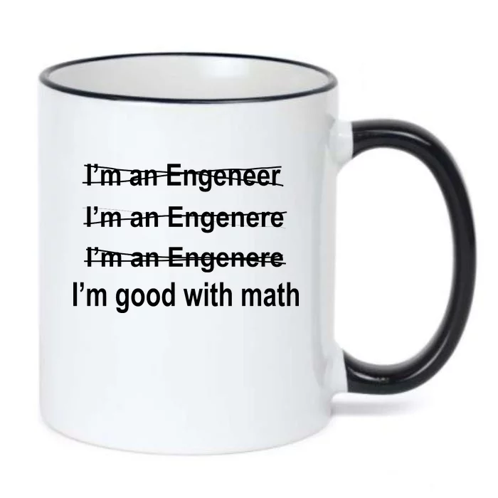 I'm Good With Math Engineer Black Color Changing Mug