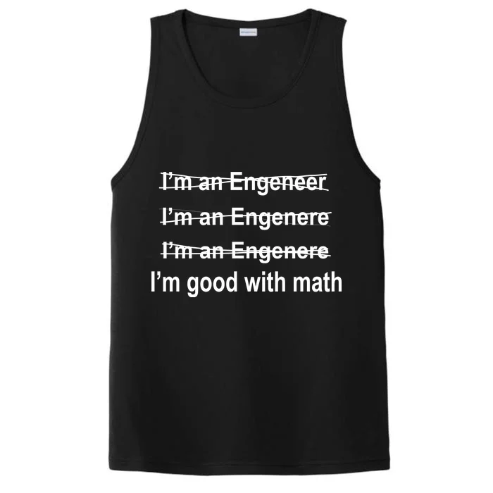 I'm Good With Math Engineer Performance Tank