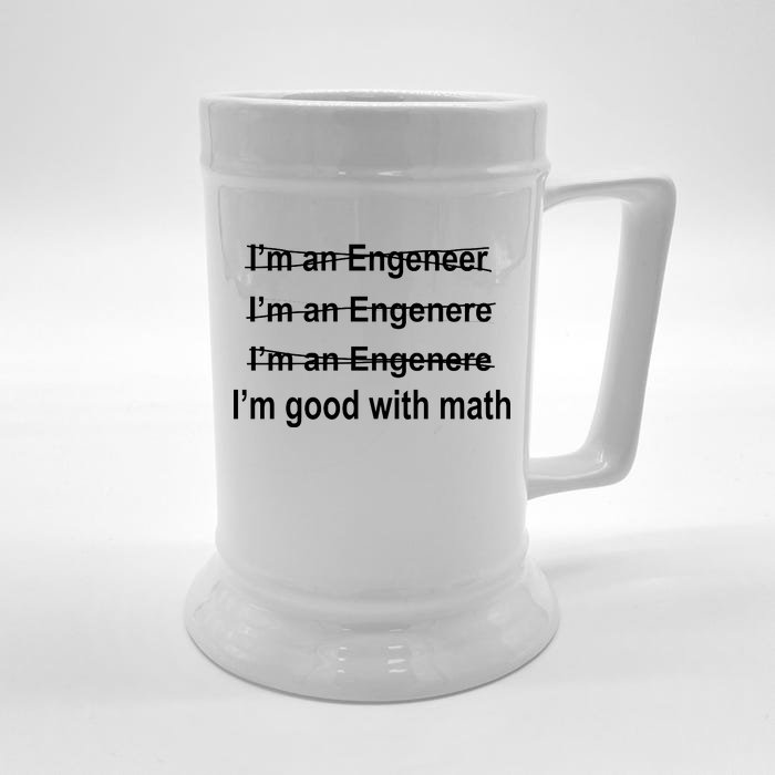 I'm Good With Math Engineer Front & Back Beer Stein