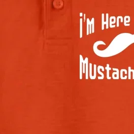 I'm Here For The Mustache Rides Dry Zone Grid Performance Polo