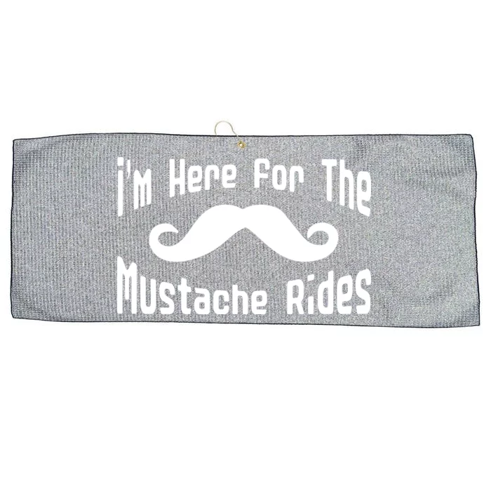 I'm Here For The Mustache Rides Large Microfiber Waffle Golf Towel