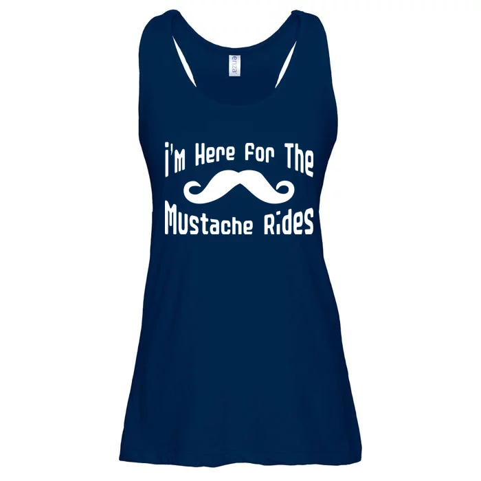 I'm Here For The Mustache Rides Ladies Essential Flowy Tank