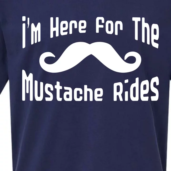 I'm Here For The Mustache Rides Sueded Cloud Jersey T-Shirt