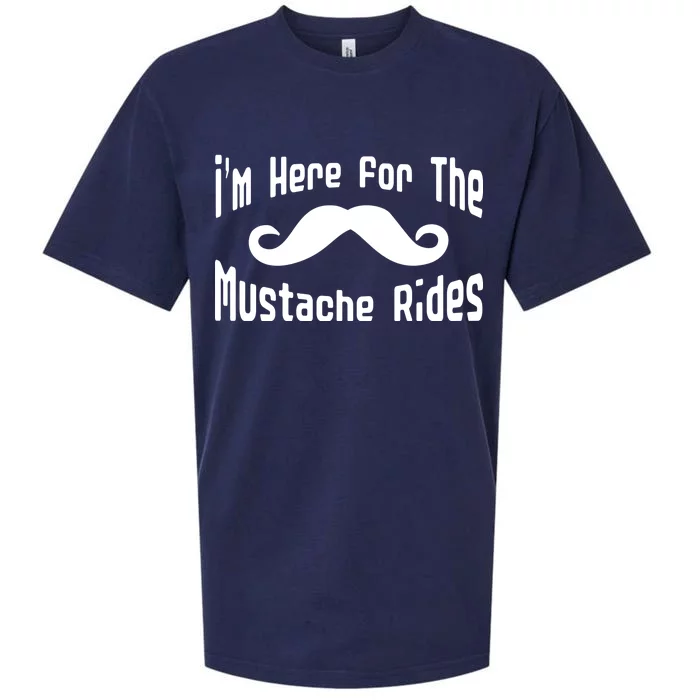 I'm Here For The Mustache Rides Sueded Cloud Jersey T-Shirt