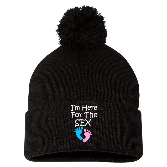 I'm Here For The Sex Pom Pom 12in Knit Beanie