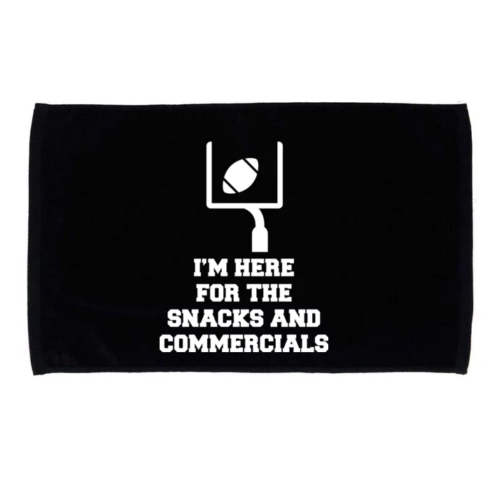 I'm Here For The Snacks And Commercials Microfiber Hand Towel