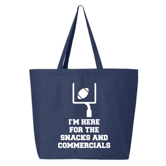 I'm Here For The Snacks And Commercials 25L Jumbo Tote