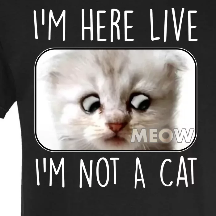 I'm Here Live I'm Not A Cat Zoom Lawyer Cat Meme Garment-Dyed Heavyweight T-Shirt