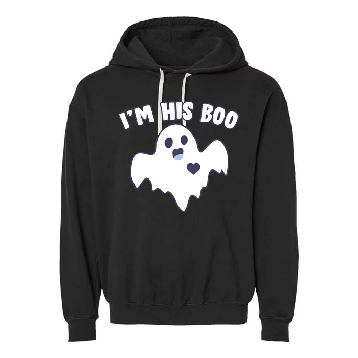 I'm His Boo Matching Halloween Garment-Dyed Fleece Hoodie