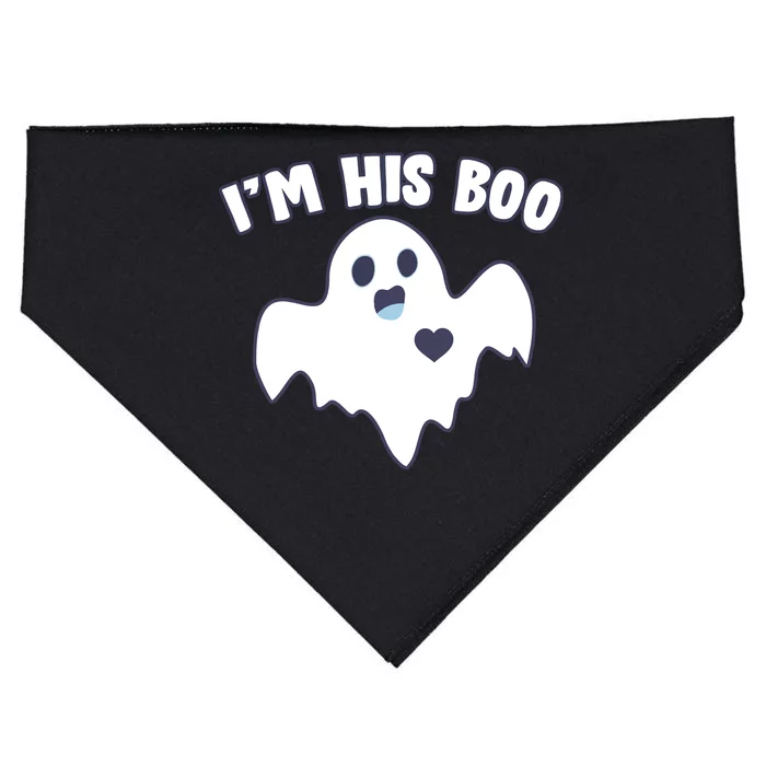 I'm His Boo Matching Halloween USA-Made Doggie Bandana