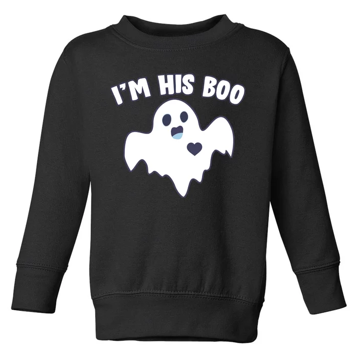 I'm His Boo Matching Halloween Toddler Sweatshirt