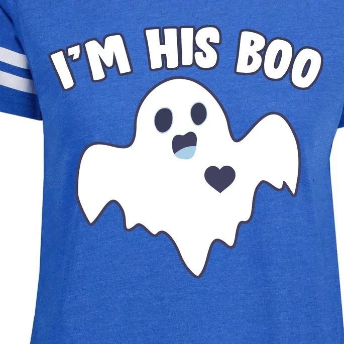 I'm His Boo Matching Halloween Enza Ladies Jersey Football T-Shirt