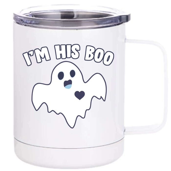 I'm His Boo Matching Halloween Front & Back 12oz Stainless Steel Tumbler Cup