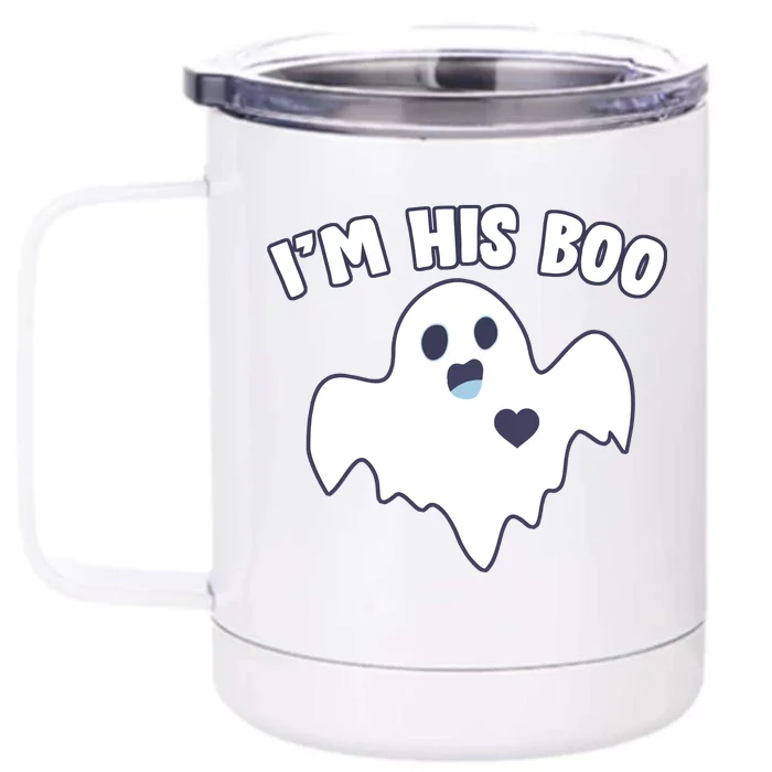 I'm His Boo Matching Halloween Front & Back 12oz Stainless Steel Tumbler Cup